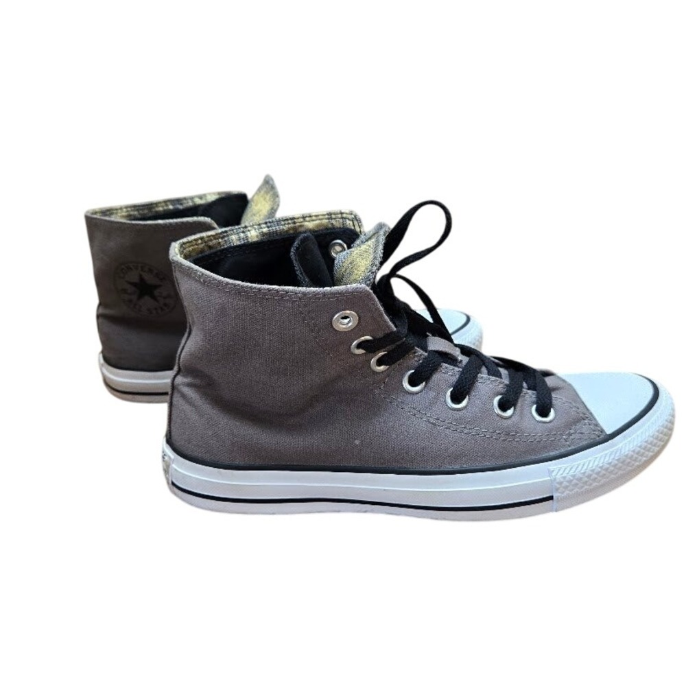 Converse Chuck Taylor All Star High Top Sneakers Gray Womens Size 8 EUC - Picture 4 of 8